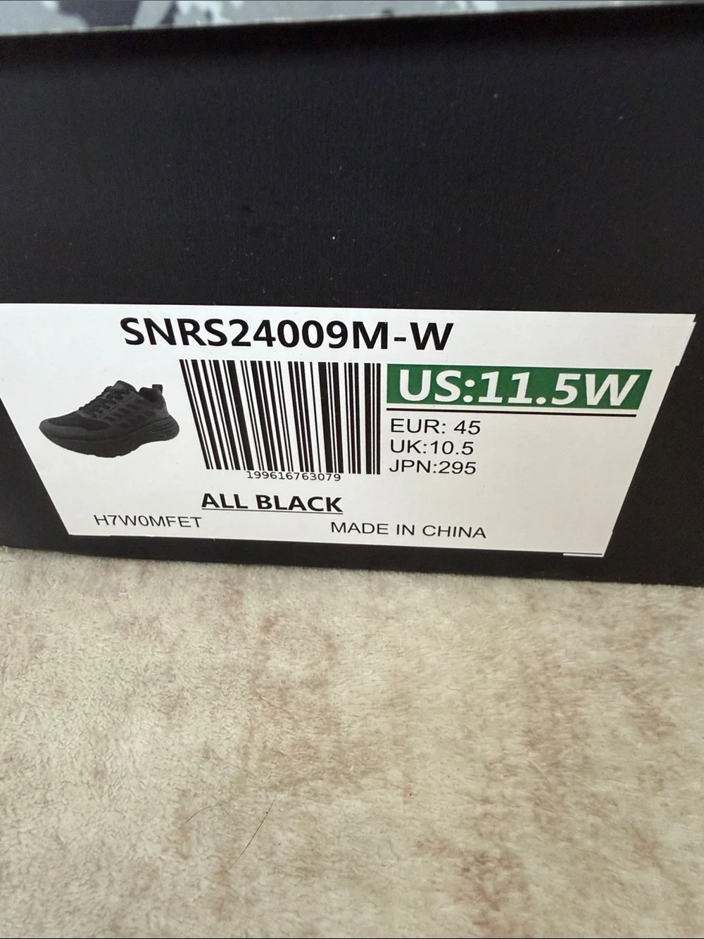 nortiV8 Men's Black Athletic Running Shoes with Supportive Cushioning